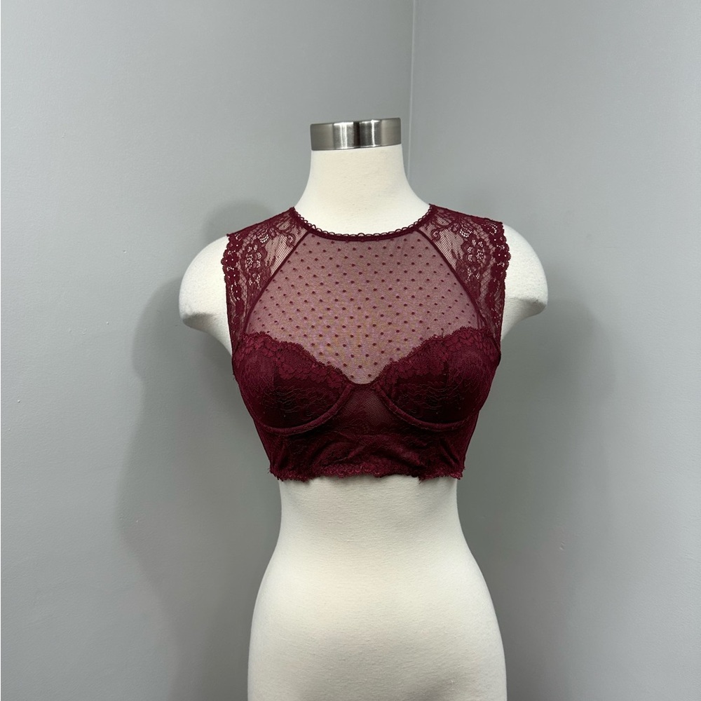 32B Dobreva Wine‎ High Neck Bra